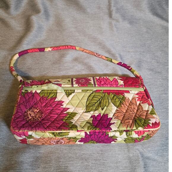 Bag Vera Bradley Knot Just A Clutch Hello Dahlia Pocket Book Handle Handbag - Picture 5 of 7